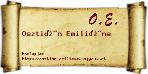Osztián Emiliána névjegykártya
